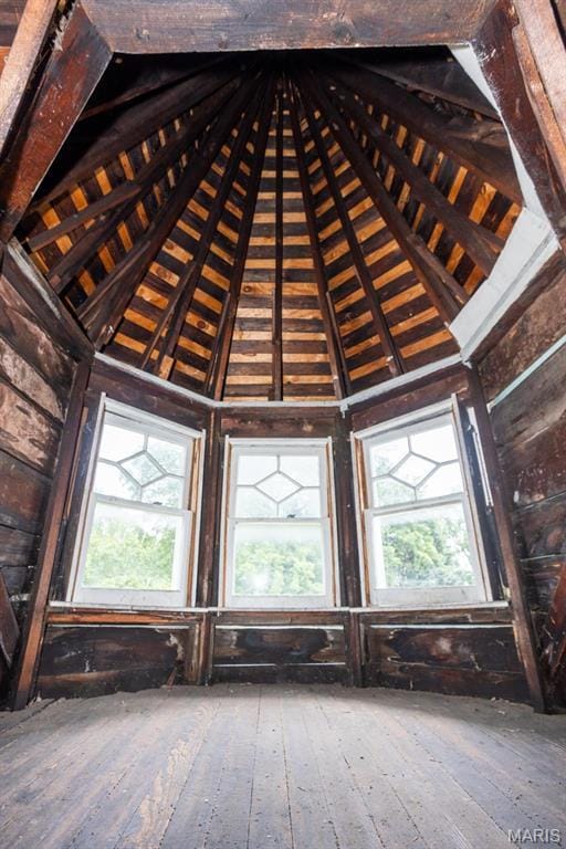 attic with healthy amount of natural light