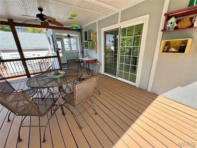 149 N Elizabeth Ave, Saint Louis, MO 63135 - sunroom featuring a ceiling fan