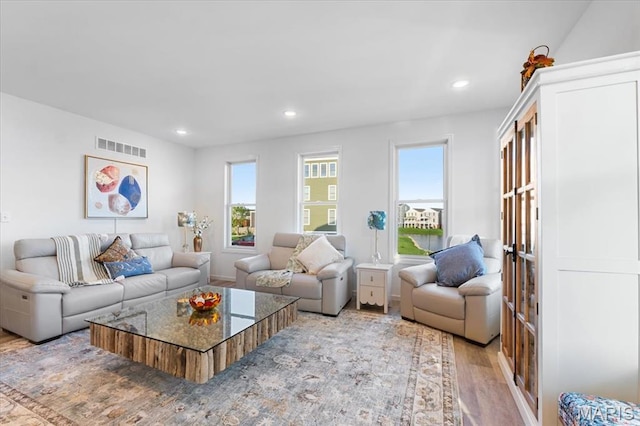 2032 Tiber St, Saint Charles, MO 63301 - living room featuring light wood-style flooring and recessed lighting