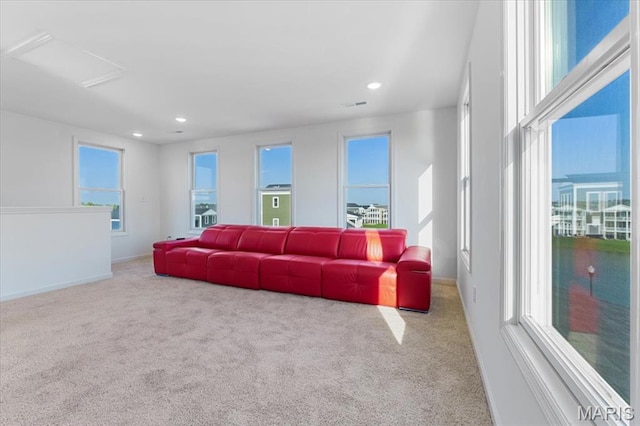 2032 Tiber St, Saint Charles, MO 63301 - carpeted living room with healthy amount of natural light, recessed lighting, and baseboards