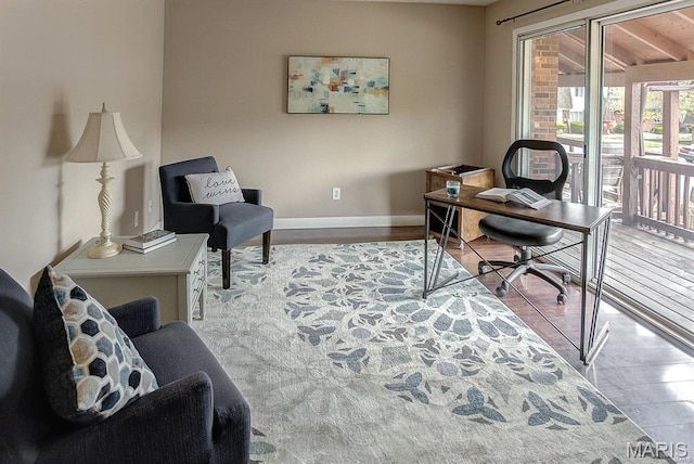 1811 Ramada Blvd Unit 6, Collinsville, IL 62234 - office area with wood finished floors and baseboards