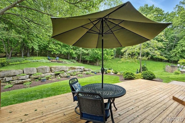 17282 Hilltop Ridge Dr, Eureka, MO 63025 - wooden terrace with a lawn
