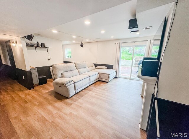 504 Leawood Dr, Swansea, IL 62226 - living area with light wood-style floors, plenty of natural light, and recessed lighting