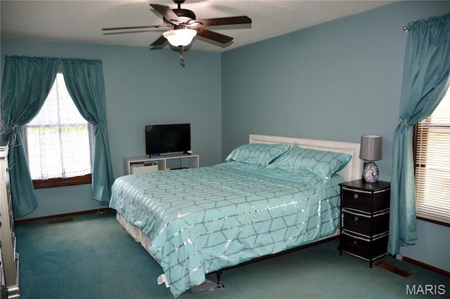 258 Hideaway Trl, Eureka, MO 63025 - carpeted bedroom with baseboards and ceiling fan