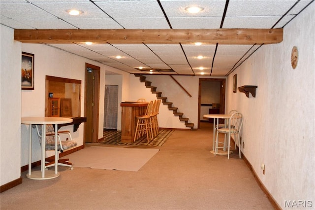 258 Hideaway Trl, Eureka, MO 63025 - finished basement with a bar, baseboards, and carpet