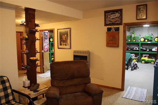 16255 Monroe Rd Unit 875, Paris, MO 65275 - sitting room with carpet floors, heating unit, and baseboards