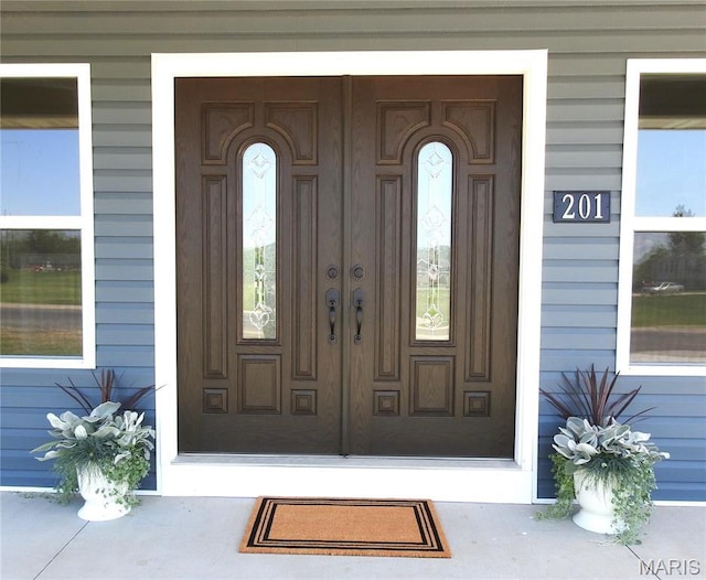 201 S Ashbrook, Bethalto, IL 62010 - property entrance featuring covered porch