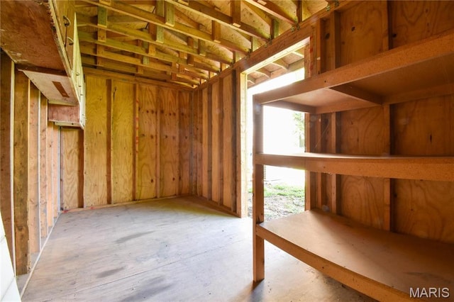 view of storage area