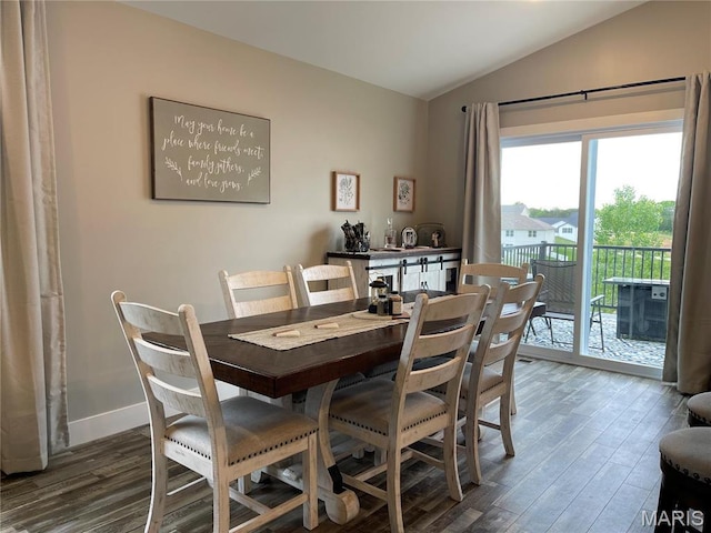 210 Boardwalk Ct, Union, MO 63084 - dining room featuring vaulted ceiling, wood finished floors, and healthy amount of natural light