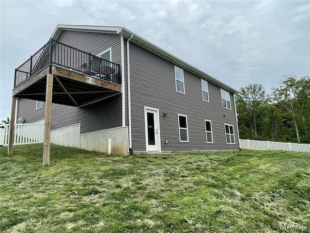 210 Boardwalk Ct, Union, MO 63084 - rear view of property with a wooden deck