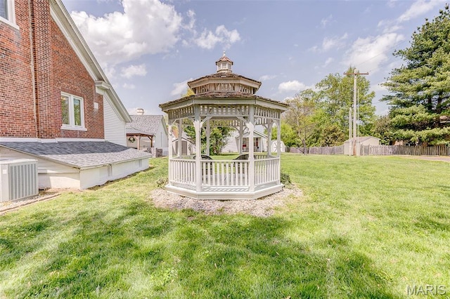 339 E Ml, Millstadt, IL 62260 - view of yard featuring a gazebo, central AC, and a deck