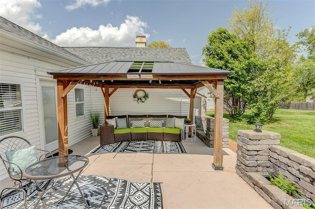 339 E Ml, Millstadt, IL 62260 - view of patio / terrace featuring a gazebo and an outdoor living space