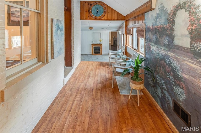 339 E Ml, Millstadt, IL 62260 - corridor featuring vaulted ceiling, wood finished floors, and healthy amount of natural light