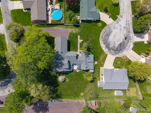 339 E Ml, Millstadt, IL 62260 - aerial view of residential area with a pool