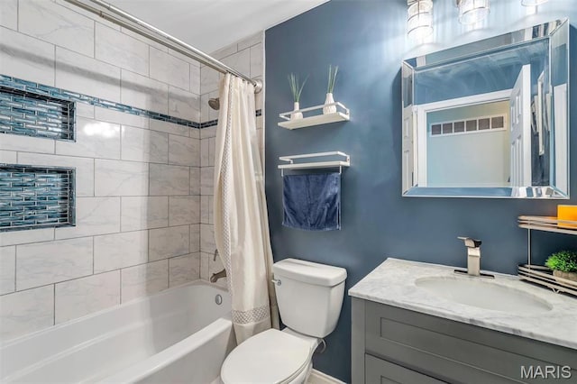 159 Village Circle Dr, Lake St Louis, MO 63367 - full bath featuring shower / tub combo with curtain and vanity