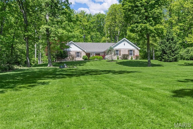 2453 Lone Trail Dr, Foristell, MO 63348 - single story home featuring a front lawn
