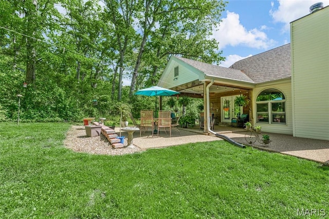 2453 Lone Trail Dr, Foristell, MO 63348 - view of grassy yard featuring a patio area