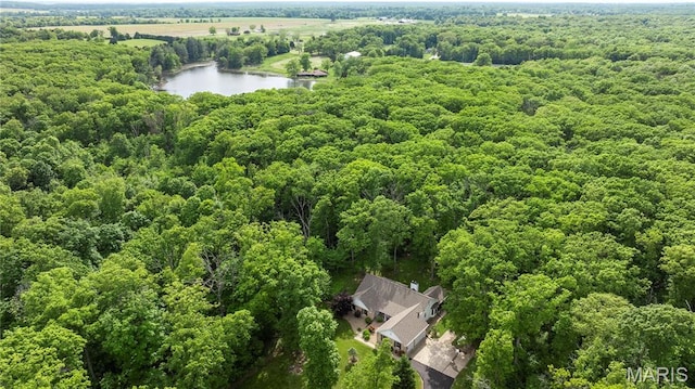 2453 Lone Trail Dr, Foristell, MO 63348 - aerial view of a nearby body of water and a heavily wooded area