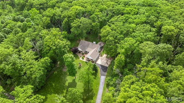 2453 Lone Trail Dr, Foristell, MO 63348 - view from above of property with a forest