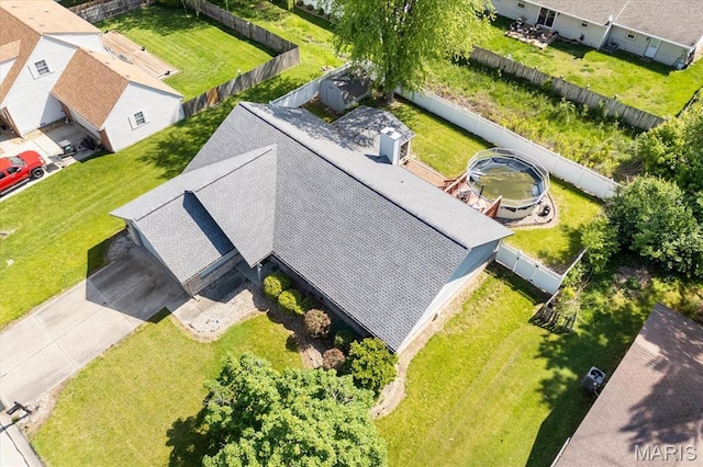 view from above of property