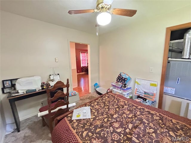 120 E Beth St, Licking, MO 65542 - carpeted home office featuring ceiling fan
