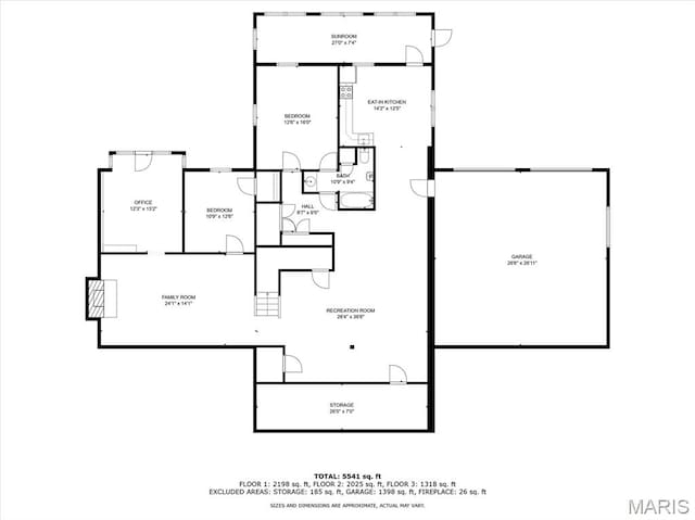 590 Fairway Dr, Union, MO 63084 - floor plan / room layout