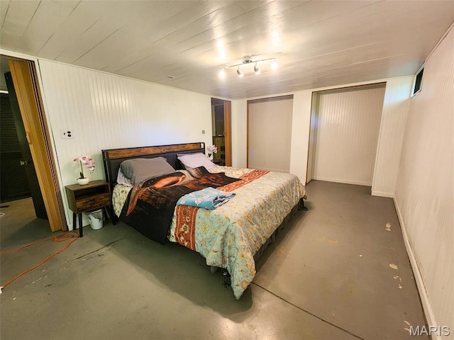 15222 Circle Dr, Gillespie, IL 62033 - bedroom with concrete flooring and baseboards