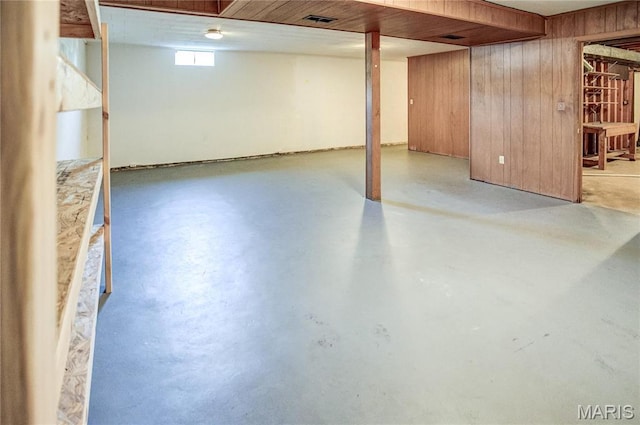 4900 Eiffel Dr, Godfrey, IL 62035 - below grade area featuring wood walls
