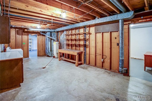 4900 Eiffel Dr, Godfrey, IL 62035 - unfinished basement featuring water heater
