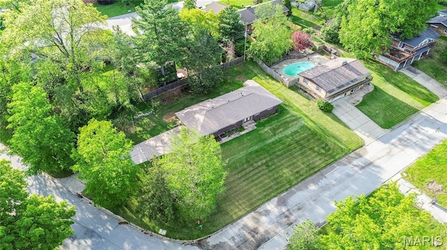 4900 Eiffel Dr, Godfrey, IL 62035 - drone / aerial view of a pool