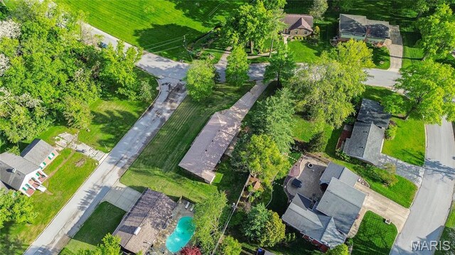 4900 Eiffel Dr, Godfrey, IL 62035 - drone / aerial view of a pool area