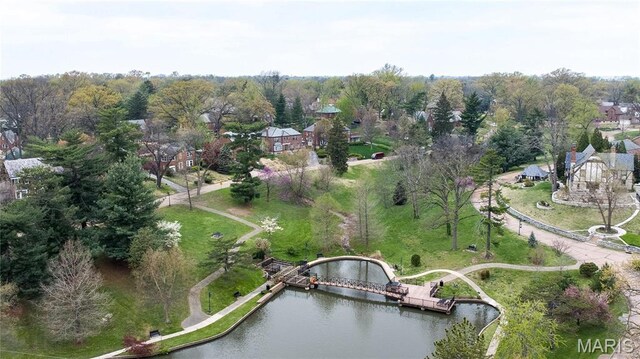 7280 S Roland Blvd, Saint Louis, MO 63121 - aerial view of property and surrounding area featuring a nearby body of water