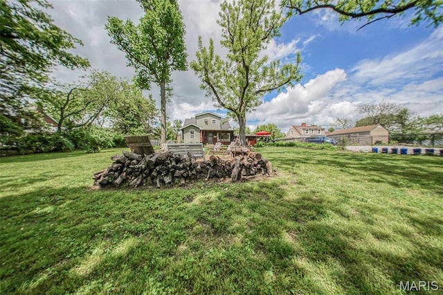 view of grassy yard