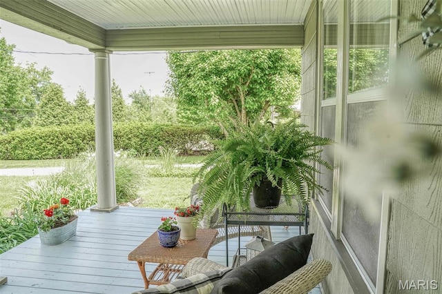 view of sunroom
