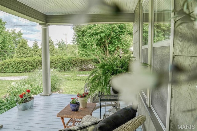 view of sunroom