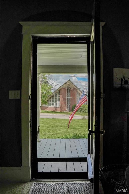 view of doorway to outside