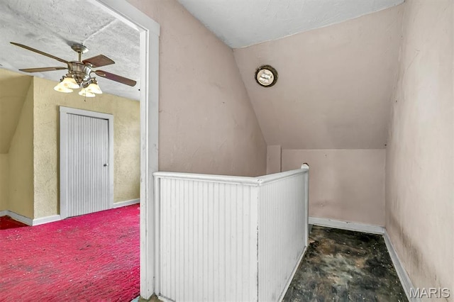 1041 Garth Ave, Saint Louis, MO 63147 - bonus room with vaulted ceiling, ceiling fan, and baseboards