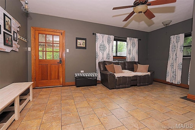2754 Adeline Ave, Cape Girardeau, MO 63701 - entrance foyer featuring ceiling fan and baseboards