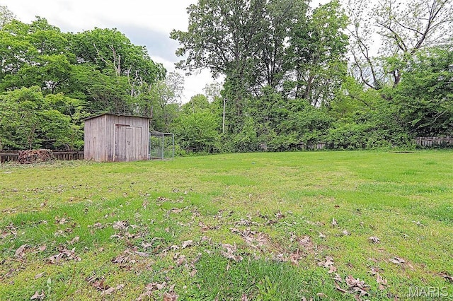 2754 Adeline Ave, Cape Girardeau, MO 63701 - view of yard featuring a storage unit