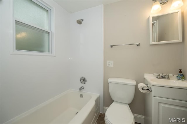 126 E Waymire Ave, Saint Louis, MO 63119 - full bath with vanity, toilet,  shower combination, and baseboards