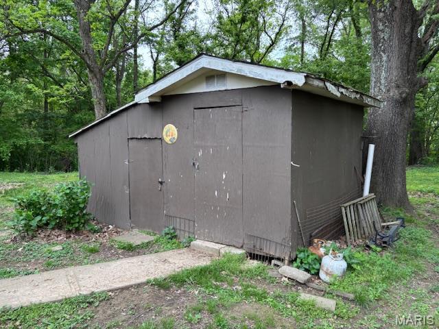 view of shed