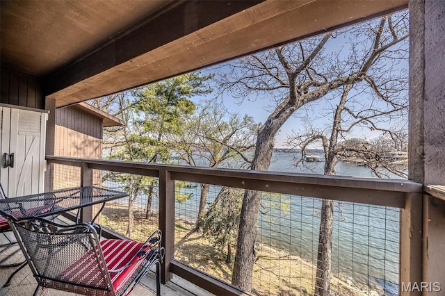 256 Lone Oak Unit 15, Sunrise Beach, MO 65079 - balcony with a water view