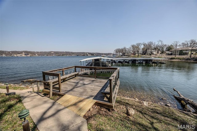 256 Lone Oak Unit 15, Sunrise Beach, MO 65079 - dock with a water view