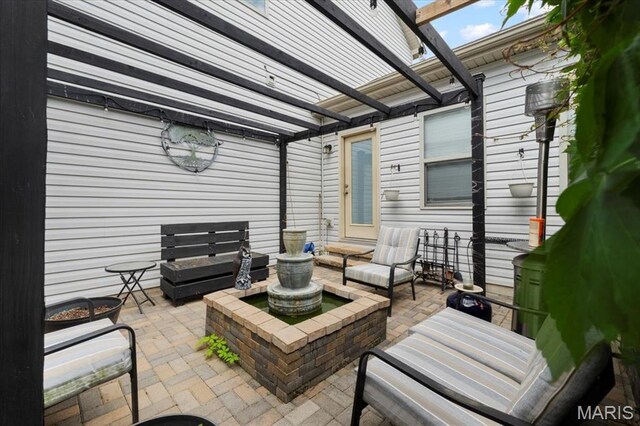 2226 Bay Tree Dr, Saint Peters, MO 63376 - view of patio / terrace featuring a pergola