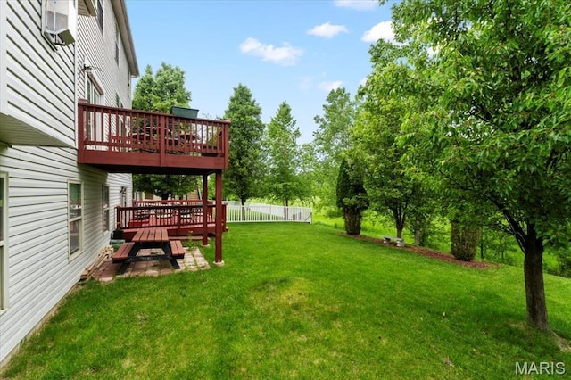 2226 Bay Tree Dr, Saint Peters, MO 63376 - view of yard with a wooden deck