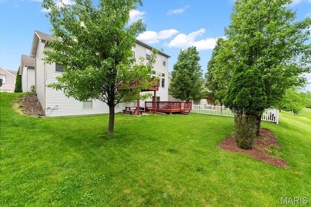 2226 Bay Tree Dr, Saint Peters, MO 63376 - view of yard featuring a deck