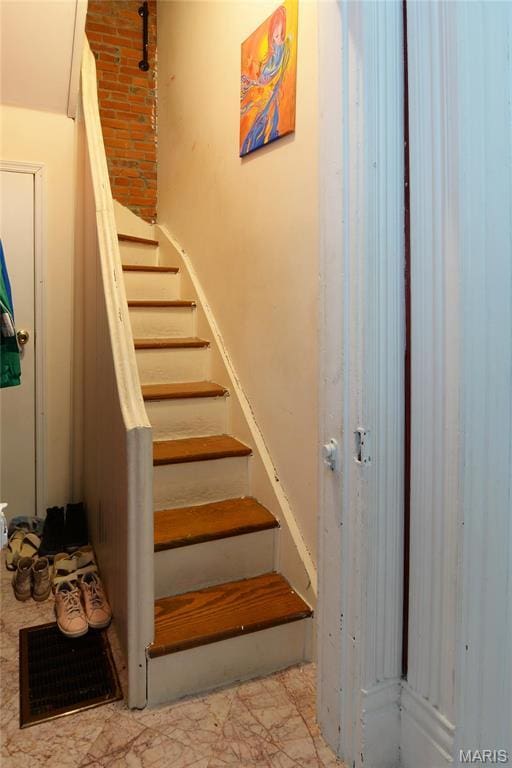 view of stairway