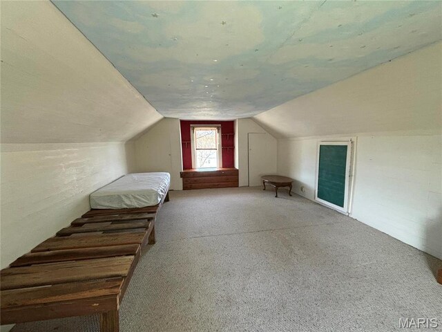 1909 W Springfield Rd, Saint Clair, MO 63077 - additional living space with carpet flooring and vaulted ceiling