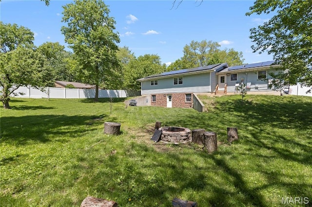 511 Ruddy Ct, Troy, IL 62294 - view of yard featuring an outdoor fire pit and entry steps