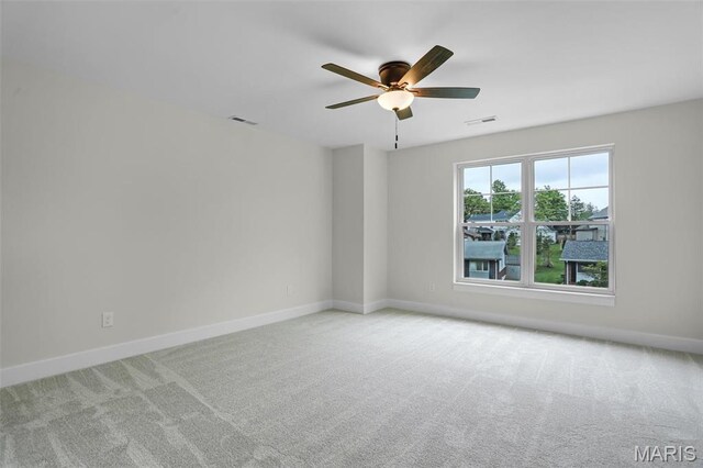 683 Bellerive Estates Dr, Saint Louis, MO 63141 - empty room with carpet flooring, ceiling fan, and baseboards